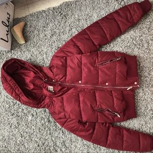 Like New Red Puffer Jacket from Zara